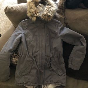 H&M padded parka w hood